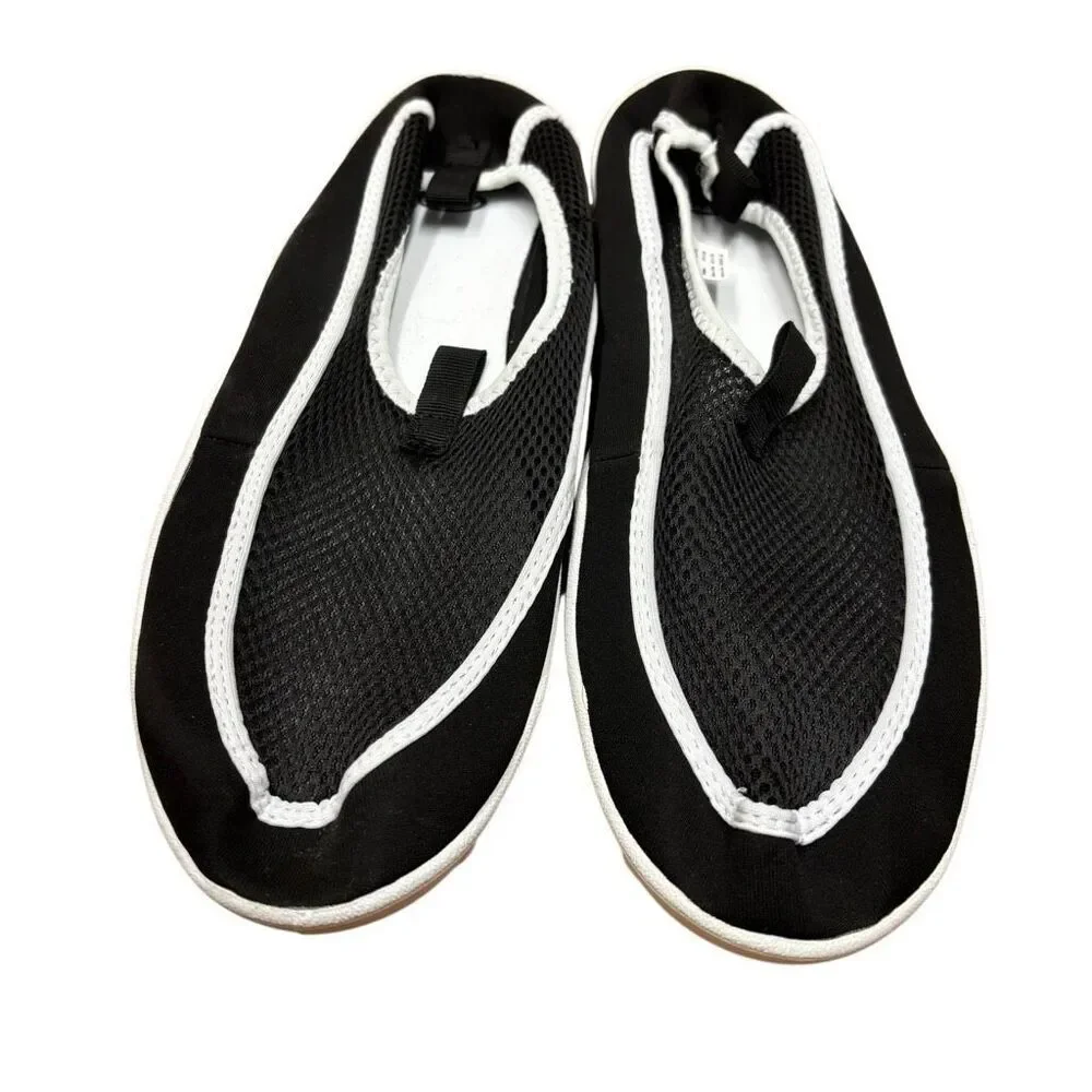 Athletic Works Size 13/14 Black & White Water Swim Shoes NWOT